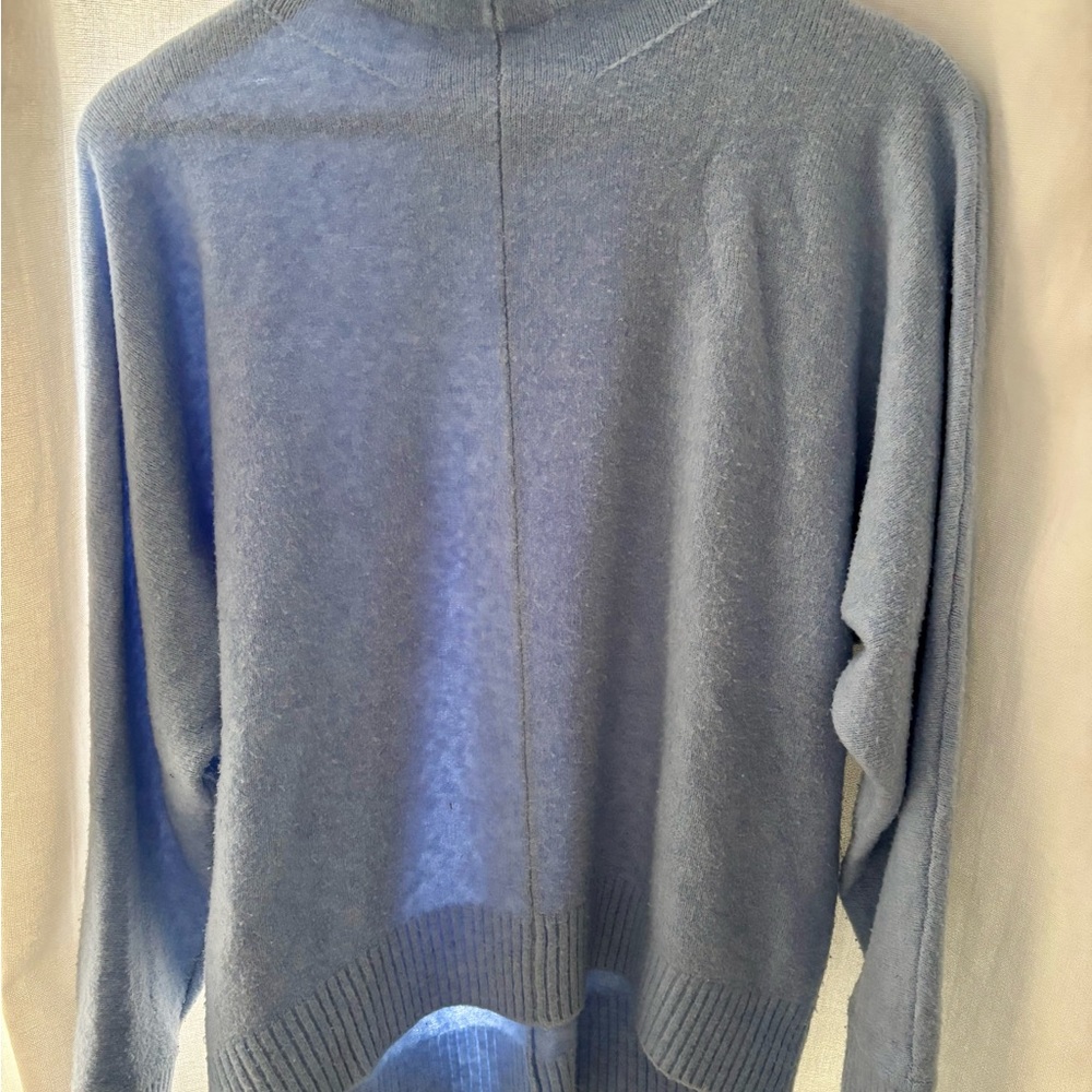 Women’s cowl neck cozy blue Sweater